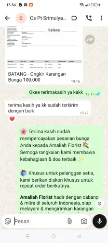Testimonial Papan Bunga batang