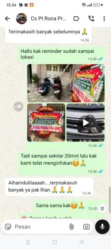 Testimonial Papan Bunga batang